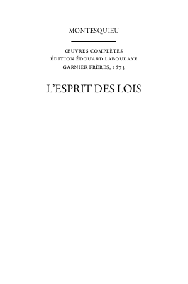 Couverture de Montesquieu - 04 L'esprit des lois